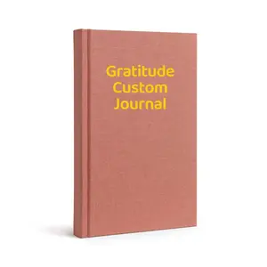 Popular supplier custom interior sheets gratitude affirmation journal linen for women cloth bound notebook