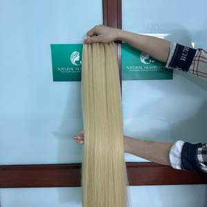 Échantillon gratuit de haute qualité 100% cheveux humains cuticule alignée brut non transformé blond russe vague de corps trame naturelle Extension de cheveux - Product Image 2