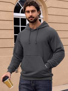 Venta caliente OEM invierno con capucha polar Regular Fit Casual Jogging sudaderas con capucha Unisex fábrica al por mayor logotipo personalizado Sudadera con capucha de los hombres - Product Image 3