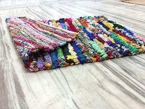 Alfombra de área Chindi de algodón reciclado de estilo moderno ecológico más vendida, pila alta para sala de estar, algodón reciclado - Product Image 2