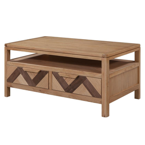 MARS โต๊ะกาแฟเกรดสูง 2 ลิ้นชักโต๊ะไม้เฟอร์นิเจอร์ห้องนั่งเล่นไม้จากผู้จัดจําหน่ายชาวเวียดนาม - Product Image 1