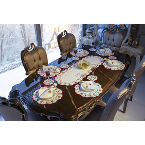 ผ้าปูโต๊ะลายคริสต์มาส ขนาด 40x115 ซม. ปักลายตกแต่งเทศกาลวันหยุด ผ้าฝ้ายกันเปื้อน สำหรับใช้ในบ้าน - Product Image 4