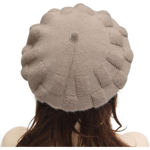 Estilo Unisex de alta calidad 8 paneles 100% lana Newsboy gorra plana boina sombrero logotipo personalizado transpirable impermeable ajustable - Product Image 3