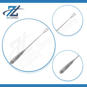 Curette osseuse Wallich à bout arrondi, 420 mm de long, en acier inoxydable chirurgical, ensemble d'instruments manuels, certifié CE, fabricant de haute qualité - Product Image 4