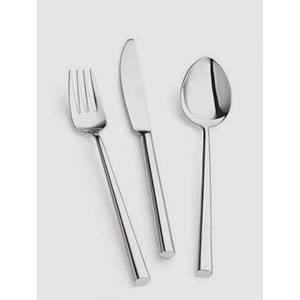 Vente en gros, couleur blanche, poignée en acier inoxydable, vaisselle de styliste argent mat, couteaux et cuillères, ensemble de fourchettes, couverts en or - Product Image 6