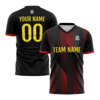 Fabricante Personalizado de Camisetas de Fútbol Profesionales, Manga Corta, Cuello en V, Transpirables, Elásticas en Cuatro Direcciones, Poliéster/Nailon