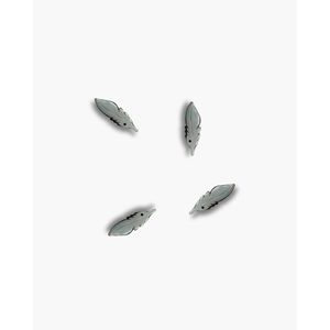 Composants et apprêts de bijouterie en plumes de nacre noire - Product Image 2