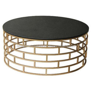 Mesa de Centro Moderna con Tapa de Mármol Negro para Decoración de Sala de Estar - Product Image 5