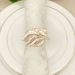 Servilletero de diseño de hoja de oro de Metal de gran oferta para boda restaurante Hotel y propósito de regalo - Product Image 4