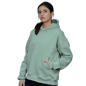 New 300 Gsm Fleece Hoodie Casual Crew Neck Print Loose Vintage <b>Pullover</b> <b>Womens</b> Oversized Letter Sweatshirt Hoodies - Product Image 3
