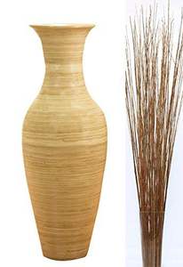 แจกันไม้ไผ่ปั่นที่ทันสมัยสำหรับตกแต่งบ้านแจกันโต๊ะสไตล์โบโฮสำหรับดอกไม้จากผู้ผลิตเวียดนาม - Product Image 3