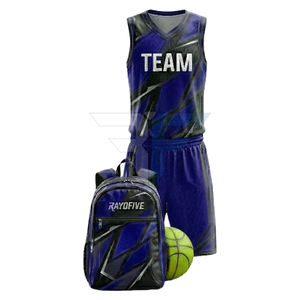 Uniformes de Baloncesto de Manga Corta Transpirables con Transferencia Térmica 100% Poliéster, Diseño de Última Generación, Precio al por Mayor OEM con Bolsa - Product Image 2