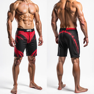 Custom HD Print MMA Fight Shorts Sublimated No Gi BJJ Grappling Shorts para hombres Venta al por mayor MMA Wear Jiu Jitsu Kimono Cómodo - Product Image 5