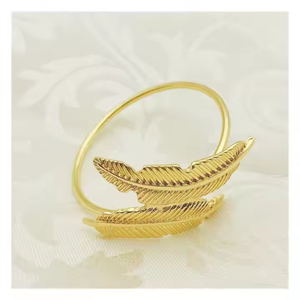 Newest metal napkin rings for <b>wedding</b> tables available for wholesale as <b>tissue</b> holders in party decorations In gold napkin ring - Product Image 5