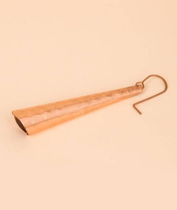 Boucles d'oreilles barre conique en cuivre pur martelé à la main extra longue bijoux de déclaration pour femmes dames fil minimaliste artisanal moderne - Product Image 2