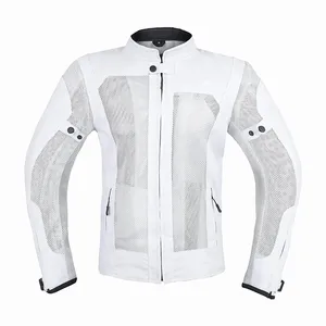 Motorbike Cordura Riders Racing Jacket Men's Waterproof White Cordura Textile Motorbike Jacket Best Quality Clothes