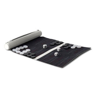 Jeu de backgammon de luxe personnalisé en usine, comprenant un plateau en cuir, bois et acrylique, des pièces d'échecs et de dés, idéal pour les voyages et le jeu de backgammon. - Product Image 1