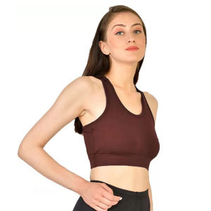 สปอร์ตบราแขนกุดของผู้หญิงได้รับความนิยมสูงสุดน้ำหนักเบาระบายอากาศได้ดีสไตล์เรียบง่าย - Product Image 3