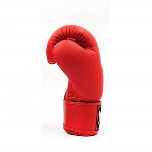 Gants de boxe Muay Thai en cuir de vache véritable de qualité supérieure, avec sangle rouge, personnalisés, pour le kickboxing, les arts martiaux, le sac de frappe - Product Image 5