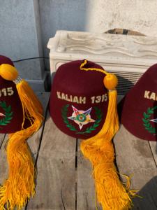 SHRINER FEZ CASE MARRON AVEC TEMPLE NAM BRODÉ À LA MAIN - Product Image 3