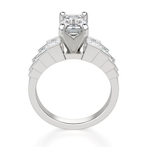 Bague de fiançailles pour femme Emerald Cut Step Set - Product Image 2