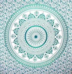 Coton Tapisserie Tenture Murale À La Main Indien Mandala Floral Design Tapis De Yoga pour La Maison Sol Décor Imprimé Plage Tapisserie - Product Image 3