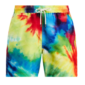 กางเกงว่ายน้ำขาสั้นสำหรับผู้ชาย,กางเกงว่ายน้ำผ้าพริ้วไม่เหมือนใครผ้าแห้งเร็วไม่ซ้ำใครผ้ามัดย้อมแบบถักสำหรับเดินชายหาด - Product Image 1