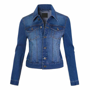 Veste en denim en coton tricoté pour femme, nouvelle collection, de haute qualité, tendance, respirante, style streetwear, look tendance, personnalisable - Product Image 5