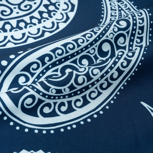 Ensemble chemise et short imprimés décontractés deux-pièces d'été personnalisés pour hommes motif cachemire respirant en polyester - Product Image 5