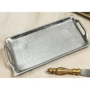 Bandeja de lujo con asa Frutas Aperitivos Plato para servir galletas Bandejas decorativas para servir bodas Logotipo personalizado Imprimir artesanías de metal - Product Image 6