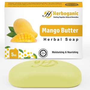 สบู่เนยมะม่วงธรรมชาติทำด้วยมือสำหรับผิวนุ่มและเปล่งปลั่ง - Product Image 2