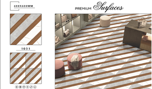 Azulejos de porcelana esmaltada pulida de 600x1200mm Acabado brillante Diseño de mármol Piso interior Habitaciones Decoración Granito - Product Image 3