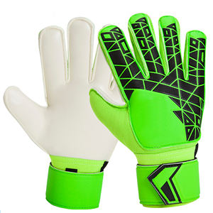 Gants de gardien de but professionnels jaune néon et bleu, paume en latex antidérapante, durables, pour match de football - Product Image 4