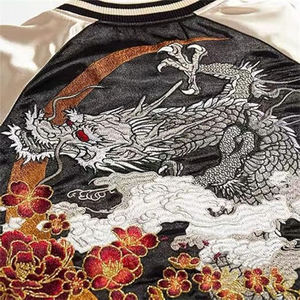 Chaqueta de Béisbol de Satén de Lujo con Bordado Personalizado de Primavera, Chaqueta Universitaria para Hombre - Product Image 6