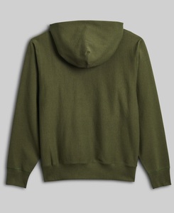 Sweat à capuche en tissage inversé vierge pour hommes, point de contraste personnalisé, polaire de coton réversible - Product Image 6