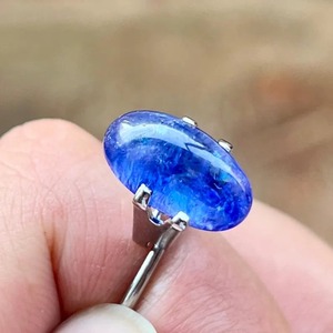 Anillo de cabujón de tanzanita Natural para hombre, Plata de Ley 925, estilo clásico, piedras preciosas finas, anillo de regalo de boda/compromiso - Product Image 4