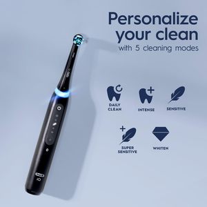 Bàn chải đánh răng điện có thể sạc lại bằng Miệng B IO Series 5 với cảm biến áp suất có thể nhìn thấy để bảo vệ nướu, hẹn giờ 2 phút - Product Image 2