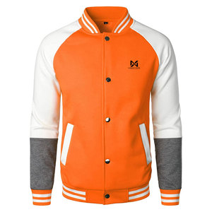Veste varsity élégante pour homme avec logo personnalisé, boutons recouverts et design streetwear haut de gamme pour hommes - Product Image 1