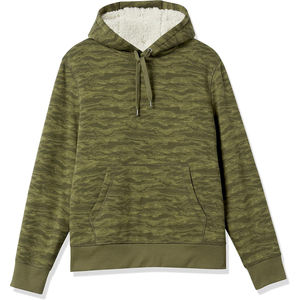 Col haut pull à capuche hommes sweat chaud avec poches latérales personnalisé coton polaire mode urbaine épais hiver à capuche - Product Image 1