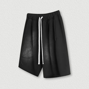 High Street hommes été lavage à l'acide impression Shorts 100% coton français éponge Style à la mode respirant OEM cordon Service - Product Image 5