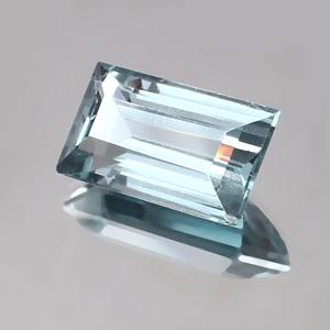 Piedras Preciosas Sueltas de Aguamarina Natural, Forma de Baguette Cónica Facetada, para la Fabricación de Joyas - Product Image 3