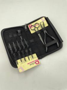 Outils d'extension de cheveux Plasma noir mat en acier inoxydable C-Curves Pince d'extension de cheveux Ciseaux à cheveux Clips de séparation de cheveux - Product Image 3