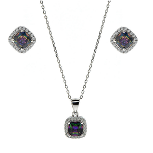 Set di Gioielli Mistici con Topazio, Orecchini e Collana in Argento Sterling - Product Image 1