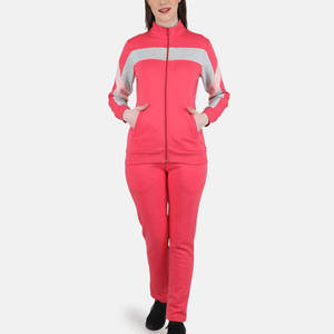 Vêtements de sport personnalisés pour femmes Survêtements en polyester jogging d'entraînement avec fermeture éclair pour femmes ensemble de survêtements en polyester coupe-vent en nylon - Product Image 1