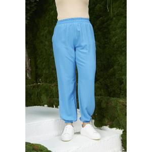 Pantalon bleu Aerobin taille plus avec taille et poignets élastiques - Product Image 1