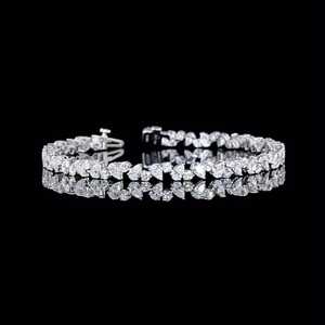 Tự nhiên moissanite kim cương hình quả lê Tennis Vòng đeo tay Crafted với lê cắt đá xác định Ân Sủng vẻ đẹp và lâu dài rực rỡ - Product Image 4