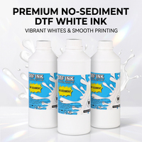 Tinta Putih DTF Bersertifikasi OEKO-TEX Enlite Tanpa Sedimen, Aman untuk Printhead, Anti-Penyumbatan, Tinta Pigmen untuk Printer Tekstil