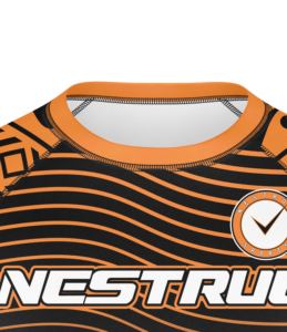 Rashguard unisexe personnalisé OEM, impression numérique, anti-UV UPF50, compression, écologique, 100% polyester, manches longues, vêtements de BJJ, équipement de MMA - Product Image 5