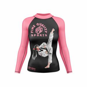 Camiseta de Compresión BJJ Rash Guard de Manga Larga con Estampado Sublimado Completo para Mujer, Nogi, Preforming - Product Image 2