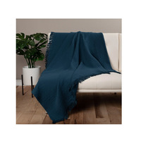 Couvertures de jet 100% coton de qualité supérieure confortables et douces avec des réfrigérateurs pour la couverture de refroidissement de salon de chambre à coucher toutes les saisons durables